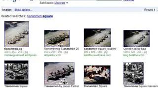 To zobaczymy my w wyszukiwarce Google pod hasłem Tiananmen / fot. google.com