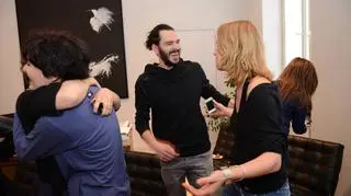Tomasz Śliwiński i Magda Hueckel - radość po ogłoszeniu nominacji do Oscara