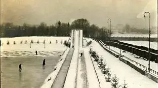 Tor kolarski, który zimą pełnil rolę ślizgawki 