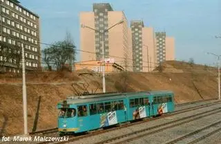 Tramwaj, który jako pierwszy wjechał na trasę PST