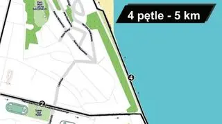 Trasa biegowa to 4 pętle po 5,275 km każda