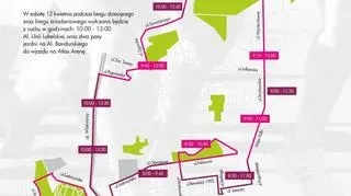 Trasa łódzkiego maratonu