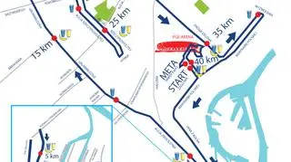 Trasa maratonu w Gdańsku