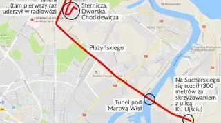 Trasa pościgu w Gdańsku