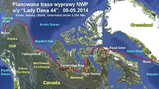 Trasa rejsu w 2014 roku 
