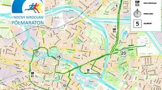 Trasa wrocławskiego półmaratonu 