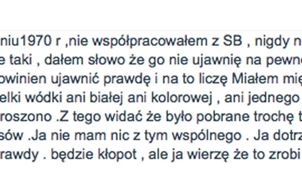 Treść wpisu Lecha Wałęsy