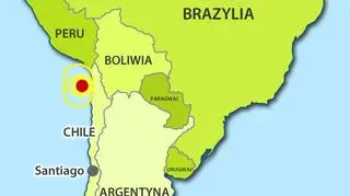 Trzęsienie ziemi miało epicentrum 99 km od wybrzeży Chile