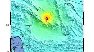 Trzęsienie ziemi w Iranie (U.S. Geological Survey)