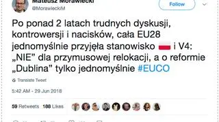 Tweet Morawieckiego