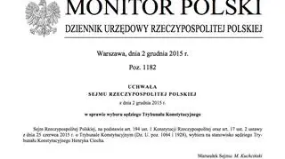 Uchwała o wyborze Henryka Ciocha