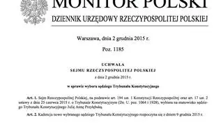 Uchwała o wyborze Julii Przyłębskiej