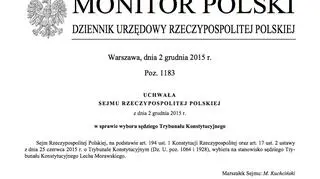 Uchwała o wyborze Lecha Morawskiego