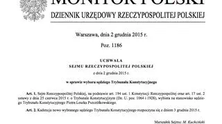 Uchwała o wyborze Piotra Pszczółkowskiego 