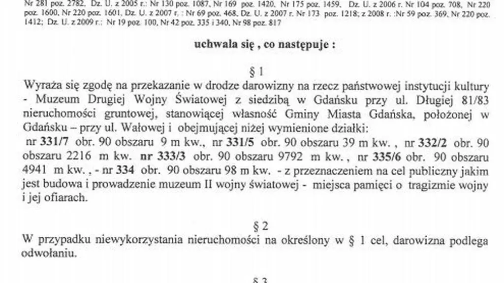 Uchwała Rady Miasta 