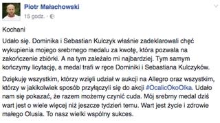 Udało się - pisze wicemistrz olimpijski