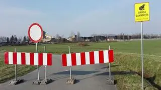 Urzędnicy postawili znak ostrzegający o płazach