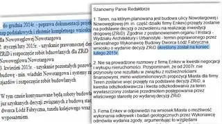 Urzędniczy dwugłos. Z lewej pismo z września, z prawej - z 12 stycznia