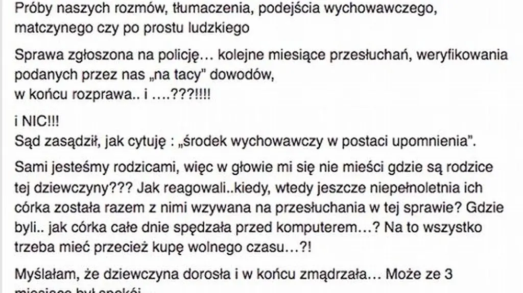Usunięty wpis Izabeli Małysz