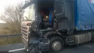 Uszkodzony tir