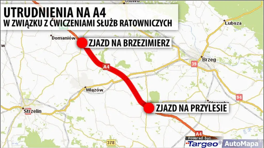 Utrudnienia na A4