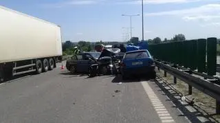 Utrudnienia na "siódemce" potrwają ponad dwie godziny