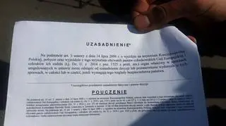 Uzasadnienie do decyzji wręczonej motocykliście