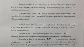 Uzasadnienie umorzenia śledztwa przeciwko Kwaśniewskim