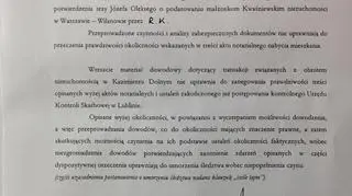 Uzasadnienie umorzenia śledztwa przeciwko Kwaśniewskim