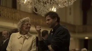 Vanessa Redgrave i reżyser Bennett Miller na planie filmu "Foxcatcher"