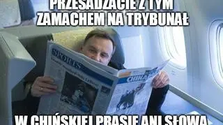W chińskiej prasie ani słowa