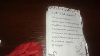 W liście znalazły się życzenia szczęścia od nowożeńców z Węgier