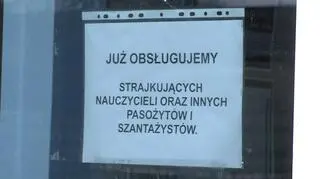 W piątek przedsiębiorca zmienił zdanie. "Obsługujemy strajkujących nauczycieli i innych pasożytów"