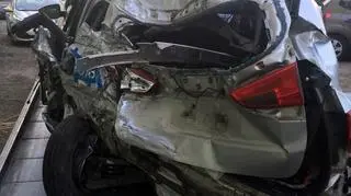 W radiowóz wjechała cysterna