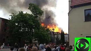 W Starogardzie Gdańskim płonie zabytkowy młyn