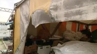 W tym namiocie schowany był zabytek