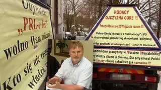 Waldemar Bonkowski przed laty był znany z kontrowersyjnych bannerów