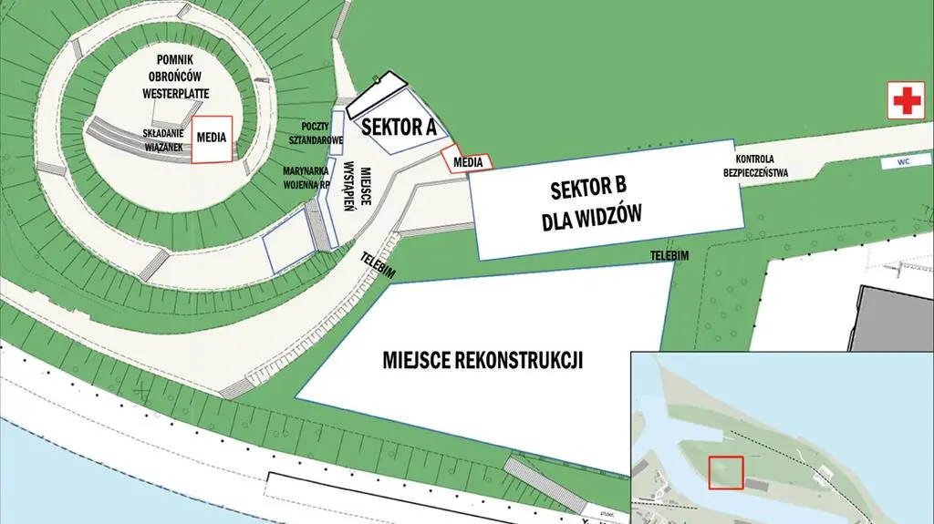 Westerplatte: miejsce uroczystości