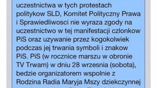 Wiadomość, jaką Jarosław Kaczyński wysyłał do członków PiS