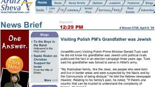 Wiadomość na Arutz Sheva