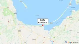 Wieloryb leżał przy brzegu w Kątach Rybackich