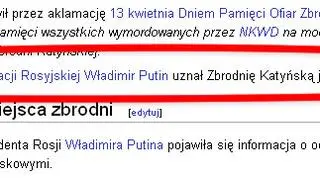 Wikipedia żle zinterpretowała słowa Sikorskiego