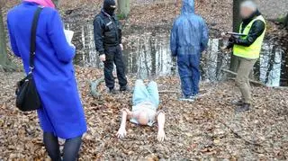 Wizja lokalna z podejrzanym o mord