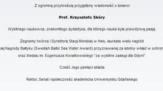 Władze Uniwersytetu Gdańskiego żegnają profesora 