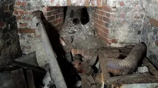 Wnętrze mogło zostać zagruzowane po bombardowaniu