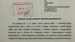 Wniosek posłów Platformy Obywatelskiej do CBA
