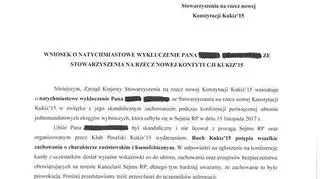 Wniosek Zarządu Krajowego o wykluczenie mężczyzny z Kukiz&#039;15