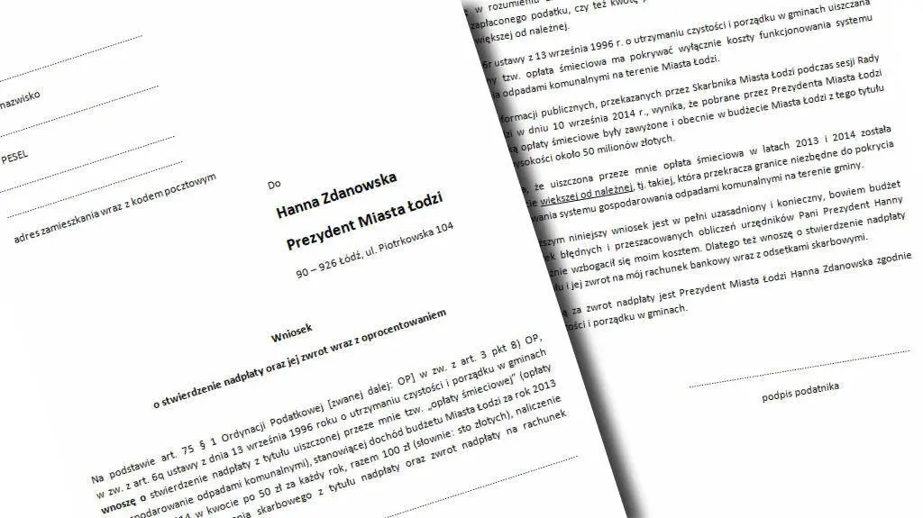 Wnioski można pobrać z internetu