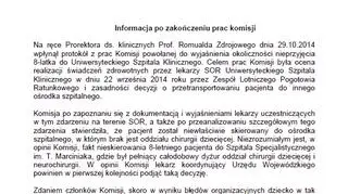 Wnioski pokontrolne szpitalnej komisji przy USK we Wrocławiu