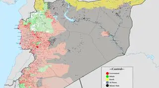 Wojna domowa w Syrii. Stan na 13 lipca 2015 roku